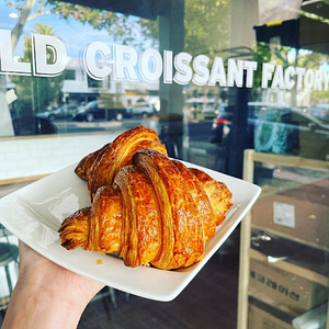 Croissant on a plate 